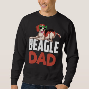 Mens Beagle Dad Dog Owner Pet Daddy Dog Sunglasse Sweatshirt