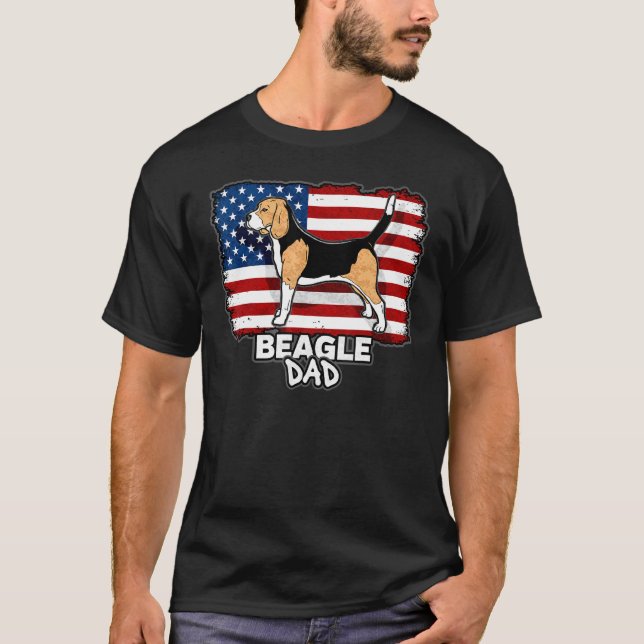 Mens Beagle Dad Dog T-Shirt (Front)