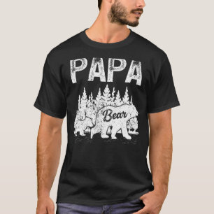 Mens Bear  Retro Style Family Matching Papa Bear F T-Shirt