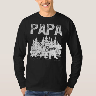 Mens Bear Retro Style Family Matching Papa Bear F T-Shirt