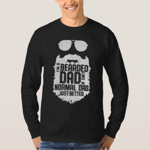 Mens Bearded Dad Beard Humour Father's Day 2 T-Shirt