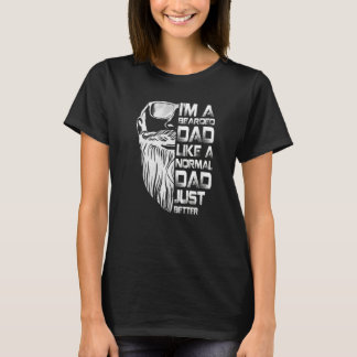 Mens Bearded Dad   Beard Humour Father's Day T-Shirt