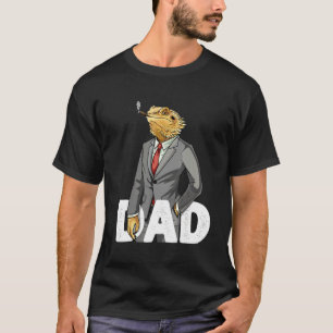 Mens Bearded Dragon Dad Respect The Beard T-Shirt