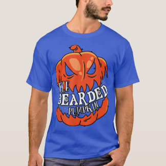 Mens Bearded Pumpkin Matching Family Group Hallowe T-Shirt