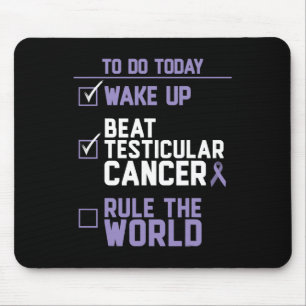Mens Beat Testicular Cancer Rule the World Mouse Mat