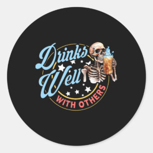 Mens Beer Drinking Soon To Be Favourite Fathers Da Classic Round Sticker