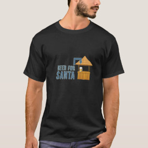 Mens Beer For Santa Christmas In July Surfing Xmas T-Shirt
