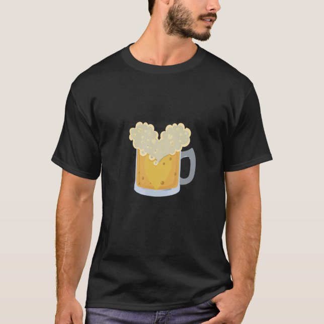 Mens Beer Love Beer Mug Heart T-Shirt (Front)