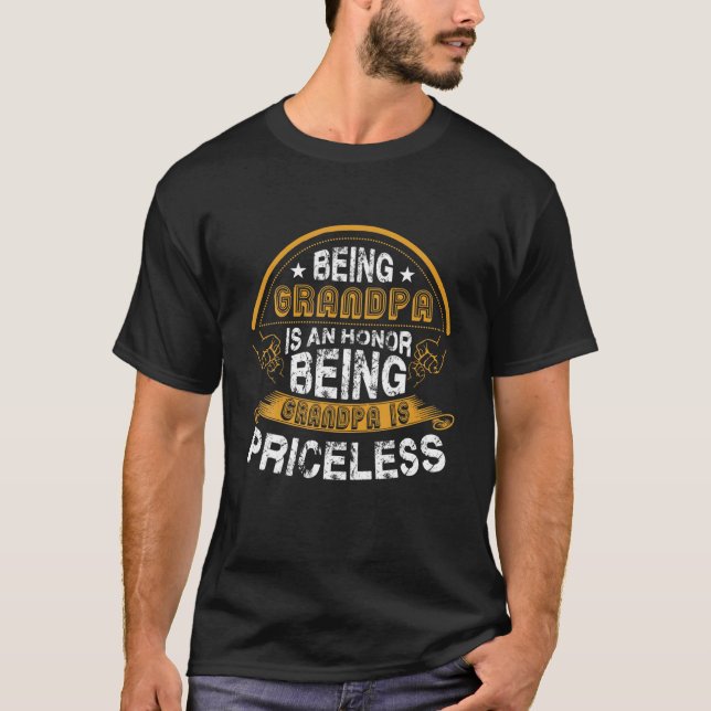 Mens Being A Grandpa Is An Honour Being A Grandpa  T-Shirt (Front)