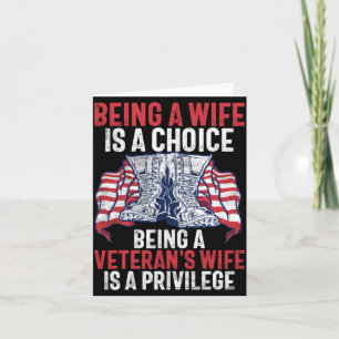 Mens Being A Wife Is A Choice Being A Veterans Card
