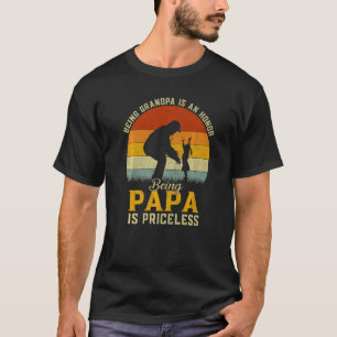 Mens Being Grandpa Is An Honour Papa Priceless Ret T-Shirt