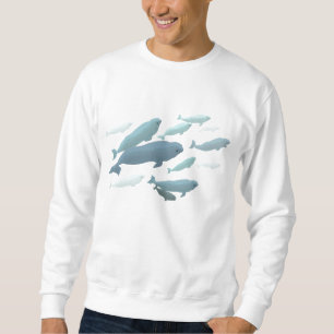 Men's Beluga Whale Shirt Whale Art Sweatshirt