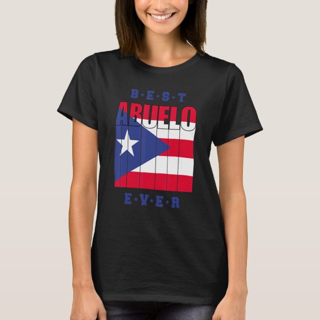 Mens Best Abuelo Ever Pride Puerto Rico Flag Puert T-Shirt (Front)