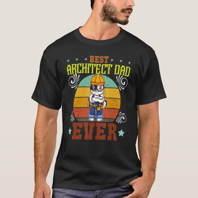 Mens Best Architect Dad Ever Draftsman Father's Da T-Shirt (Front)