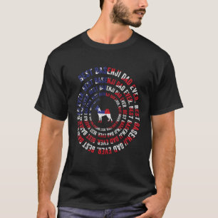 Mens Best Basenji Dad Ever American Flag Dog T-Shirt