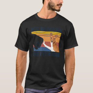 Mens Best Basenji Dad Ever Dog Father's Day T-Shirt