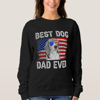 Mens Best Beagle Dad Ever American Flag 4th Of Jul Sweatshirt