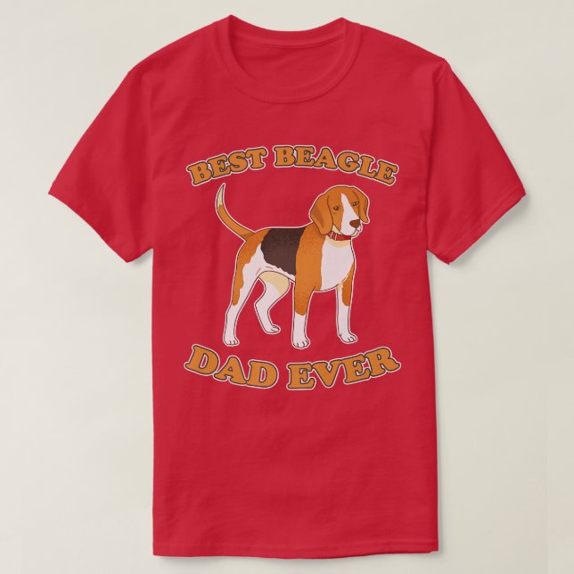 Mens Best Beagle Dad Ever Beagle Puppy Dog Owners  T-Shirt (Design Front)