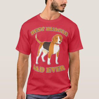 Mens Best Beagle Dad Ever Beagle Puppy Dog Owners  T-Shirt