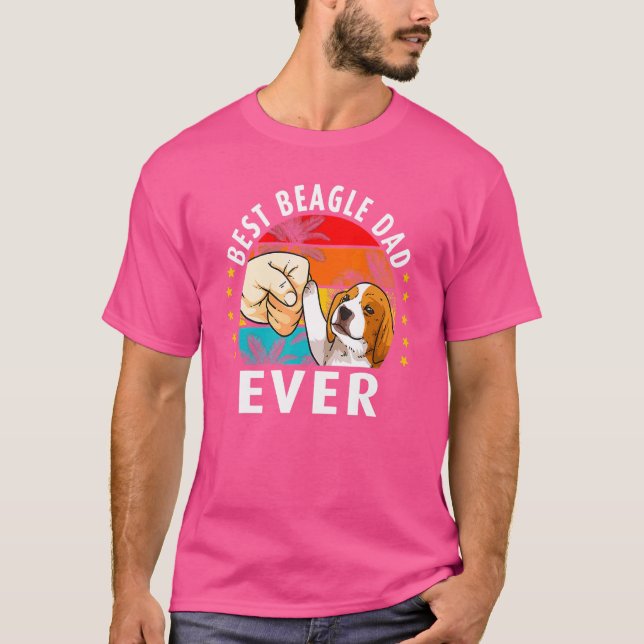 Mens Best Beagle Dad Ever T-Shirt (Front)