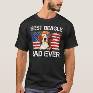 Mens Best Beagle Dad Ever Vintage Fist Bump Dog T-Shirt