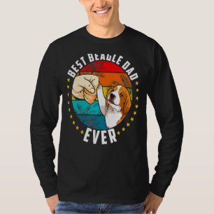 Mens Best Beagle Dad Ever Vintage Fist Bump Dog T-Shirt