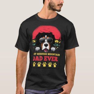 Mens Best Bernese Mountain Dad Ever Vintage Dog  D T-Shirt