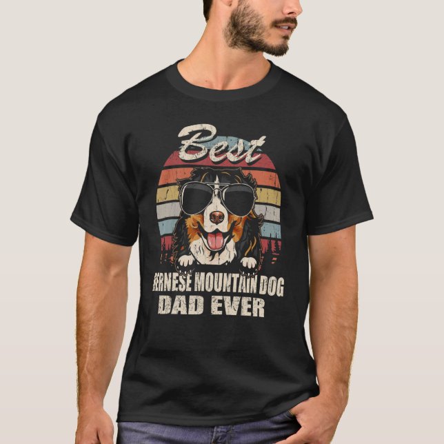 Mens Best Bernese Mountain Dog Dad Ever Father's D T-Shirt (Front)