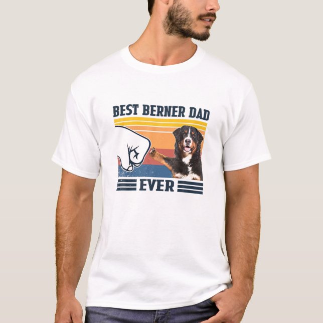 Mens Best Bernese Mountain Dog Dad Ever Funny Dog T-Shirt (Front)
