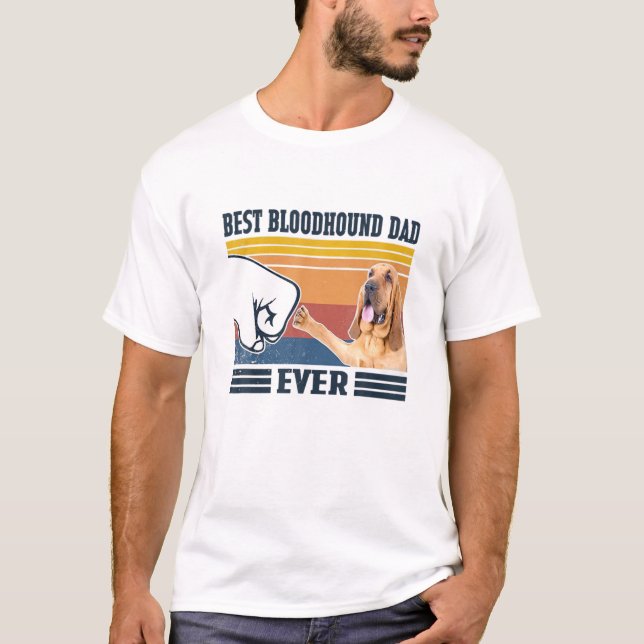 Mens Best Bloodhound Dad Ever Funny Dog Lover Fath T-Shirt (Front)