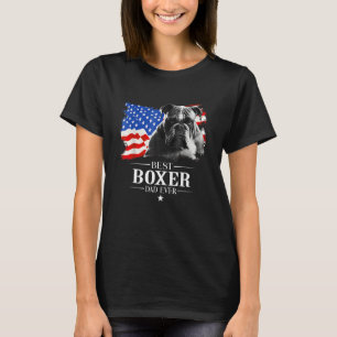Mens Best Boxer Dad Ever American Flag Father s Da T-Shirt