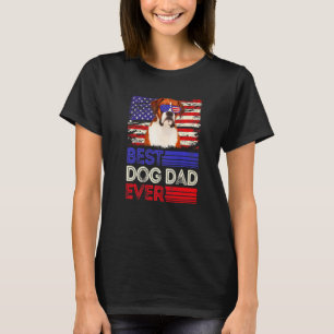 Mens Best Boxer Dad Ever American Flag Patriotic T-Shirt