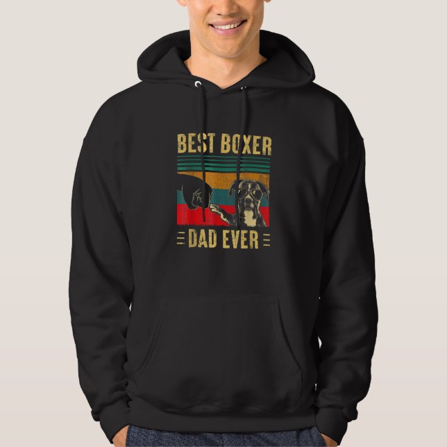 Mens Best Boxer Dad Ever   Boxer Dog Dad Fathers D Hoodie (Front)