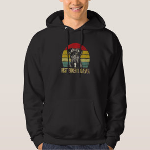 Mens Best Boxer Dad Ever Vintage Boxer Dog Dad Ret Hoodie