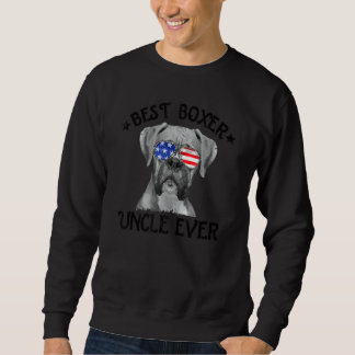 Mens Best Boxer Uncle Ever Dog Dad American Flag 4 Sweatshirt