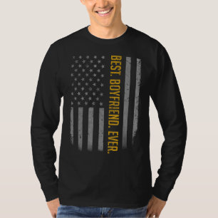 Mens Best Boyfriend Ever American Flag For Fathe T-Shirt