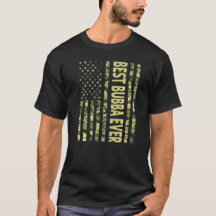 Mens Best Bubba Ever Us American Flag  Grandpa Fat T-Shirt