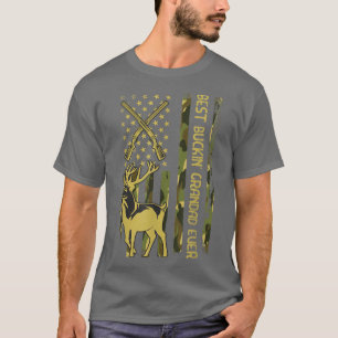 Mens Best Buckin' GRANDAD Ever Deer Hunting Buckin T-Shirt