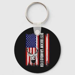 Mens Best Buckin Grandad Ever Shirt Deer Hunting B Key Ring