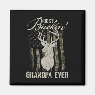 Mens Best Buckin' Grandpa Ever Hunter Camouflage C Magnet