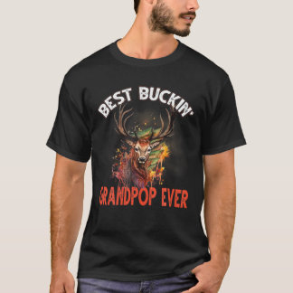 Mens Best Buckin Grandpop Ever Hunter Deer Buck St T-Shirt
