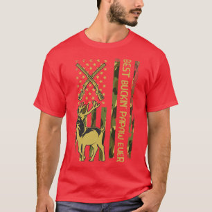 Mens Best Buckin PAPAW Ever Deer Hunting Bucking C T-Shirt