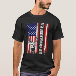 Mens Best Buckin Pop Pop Ever Deer Hunters Bucking T-Shirt