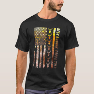 Mens Best Buckin Poppa Ever Deer Hunting Bucking T-Shirt