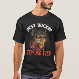 Mens Best Buckin Step-Dad Ever Hunter Deer Buck St T-Shirt