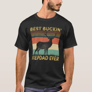 Mens Best Buckin' Stepdad Ever Vintage For Mens Fu T-Shirt