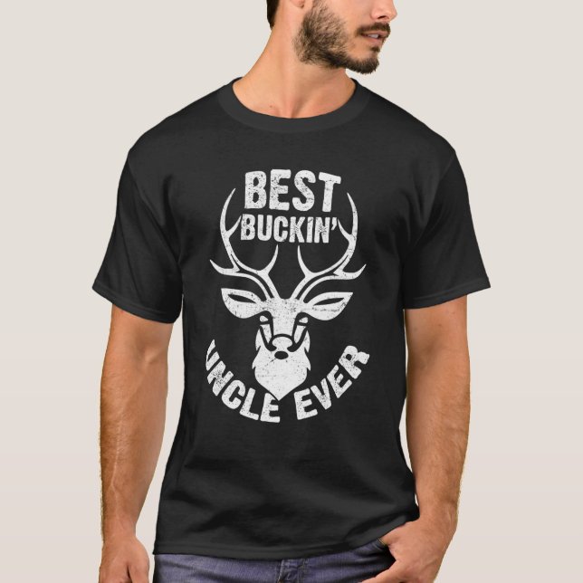 Mens Best Buckin Uncle Ever Deer Hunters T-Shirt (Front)