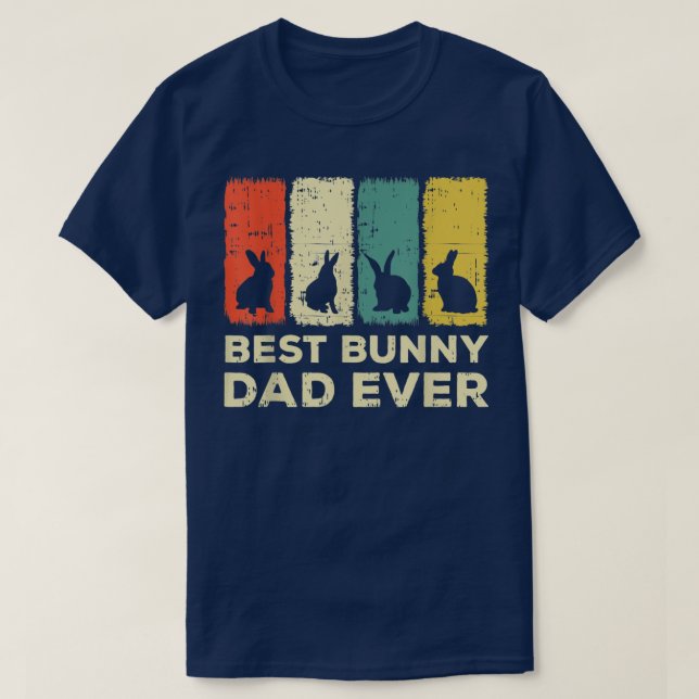 Mens best bunny dad ever rabbit dad rabbit bunny  T-Shirt (Design Front)