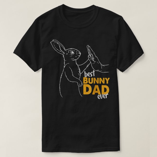 Mens Best Bunny Dad Ever Rabbit Daddy Bunny Father T-Shirt (Design Front)