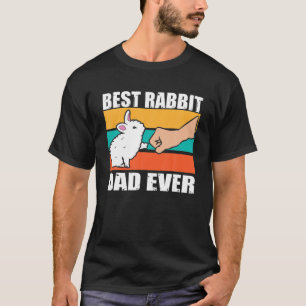 Mens Best Bunny Dad Ever Vintage Rabbit Lover Fath T-Shirt